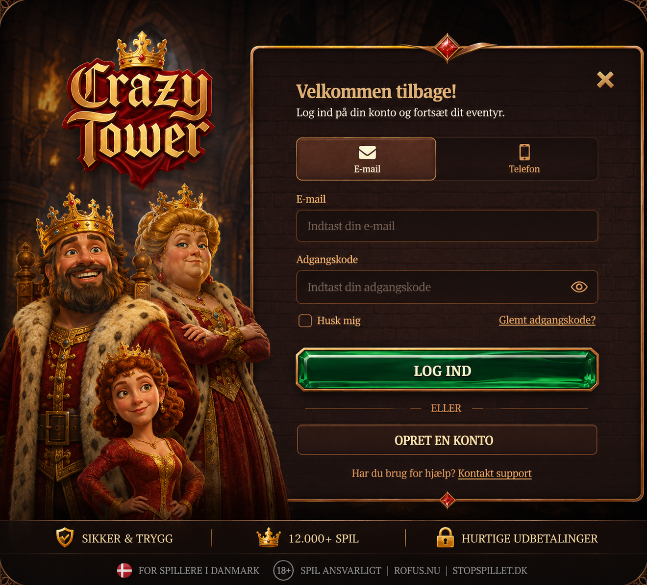 Crazy Tower login